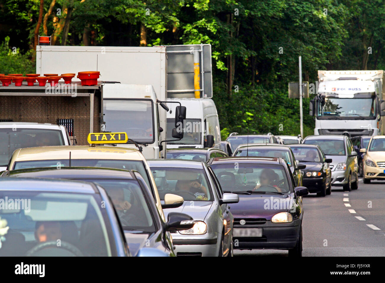 Stau in der Rush Hour, Deutschland Stockfoto