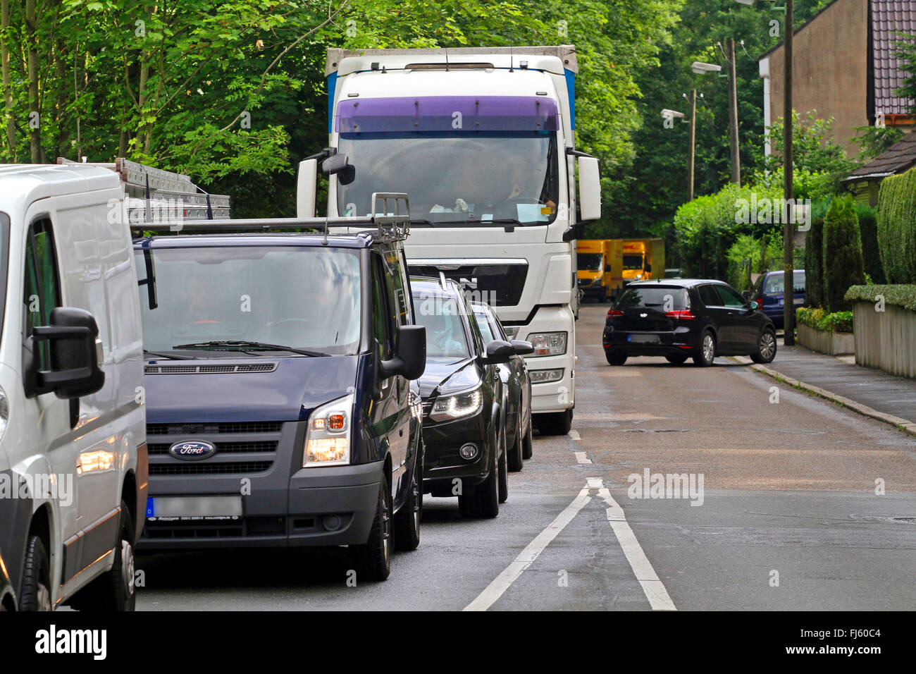 Stau in der Rush Hour, Deutschland Stockfoto