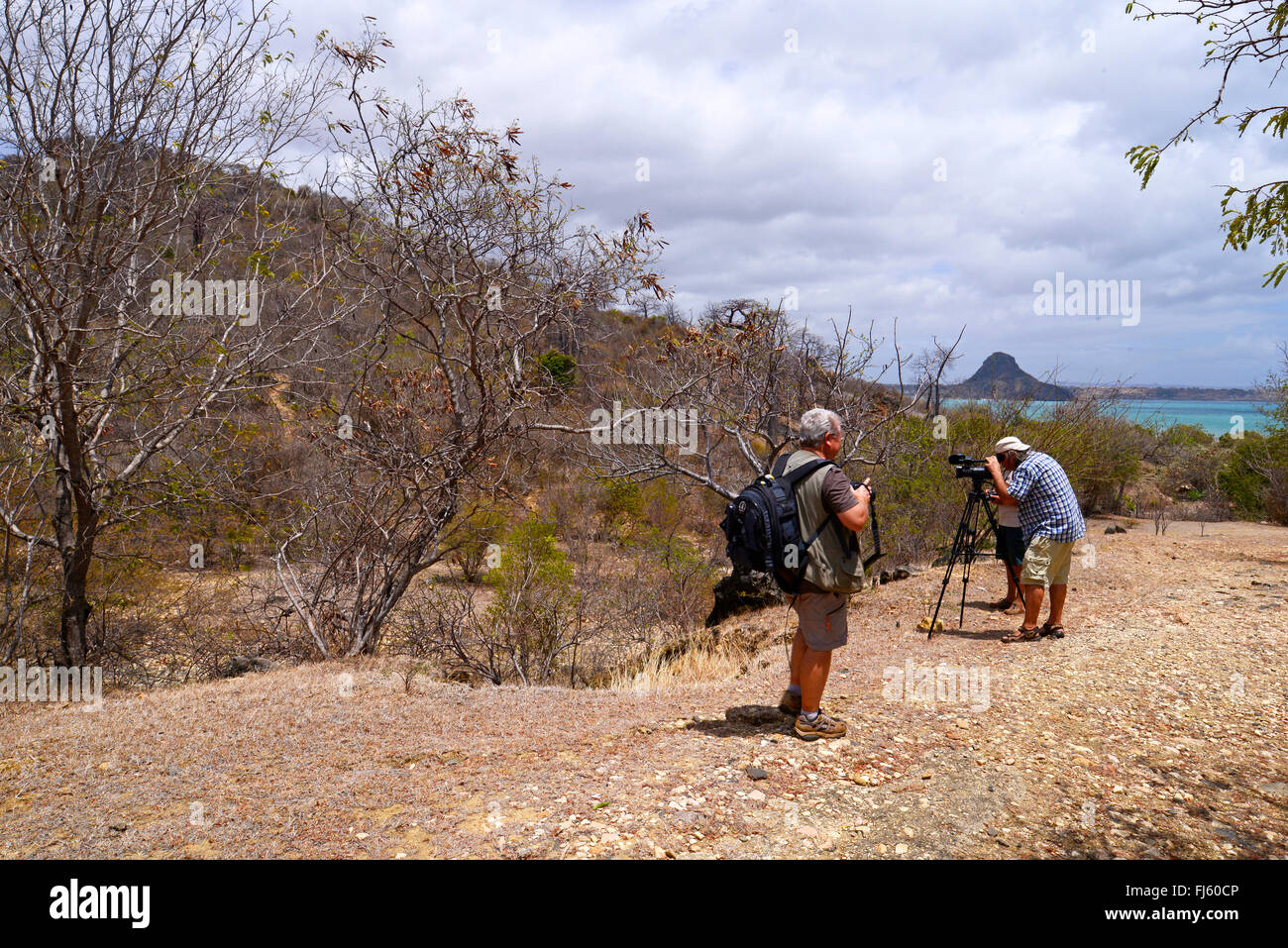 Fotografen in der Gebirge Montagne des Francais, Madagaskar, Montagne des Francais Stockfoto