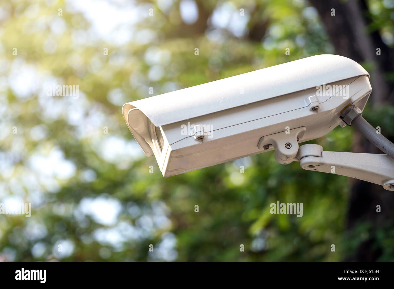 CCTV Aufzeichnung wichtiger Ereignisse und ein Wachhaus und Eigentum. Stockfoto