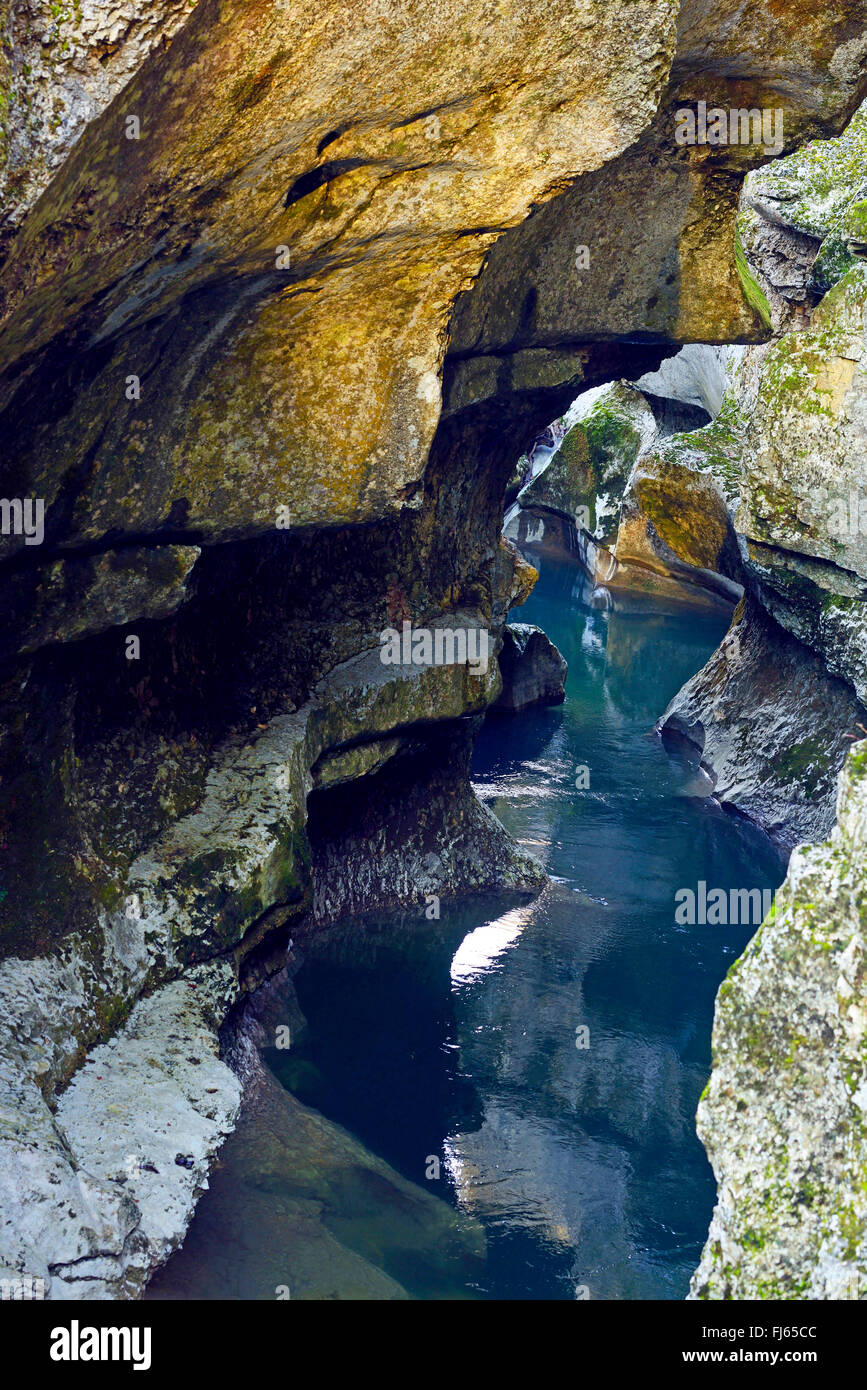 Canyon Fier Fluss in der Nähe von Annecy, Frankreich, Haute-Savoie Stockfoto
