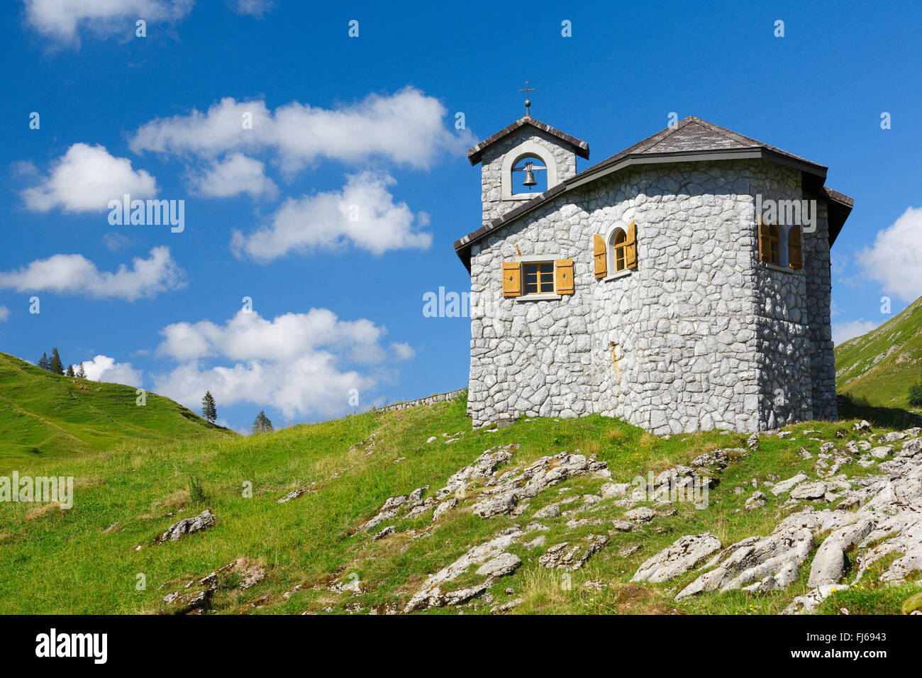 Capel am Pragelpass, Schweiz, Berner Alpen Stockfoto