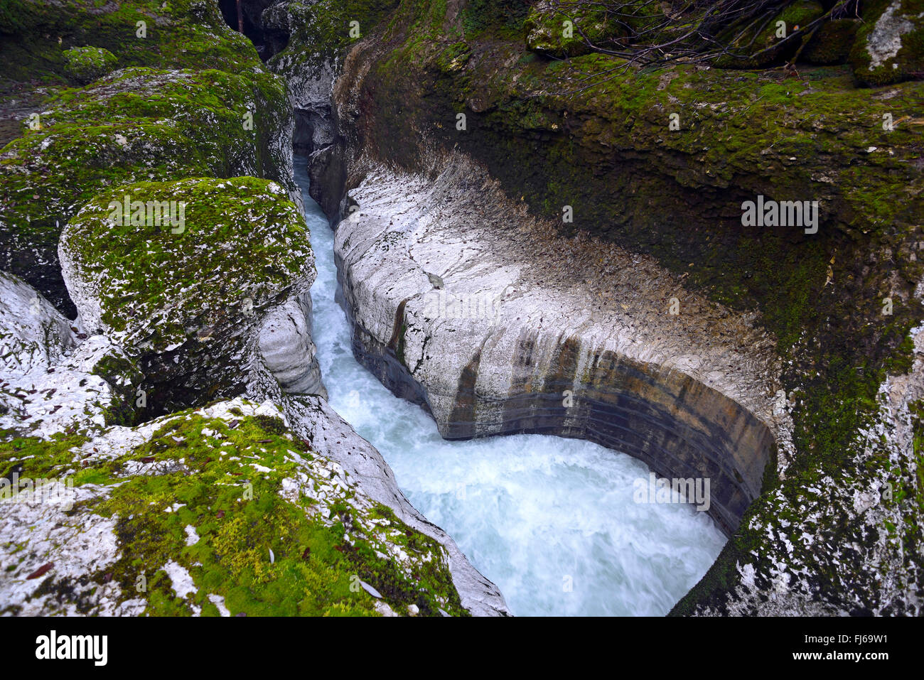 Canyon Fier Fluss in der Nähe von Annecy, Frankreich, Haute-Savoie Stockfoto