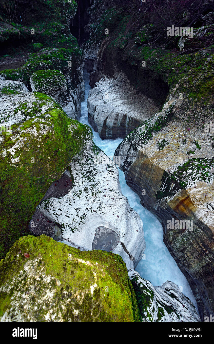 Canyon Fier Fluss in der Nähe von Annecy, Frankreich, Haute-Savoie Stockfoto