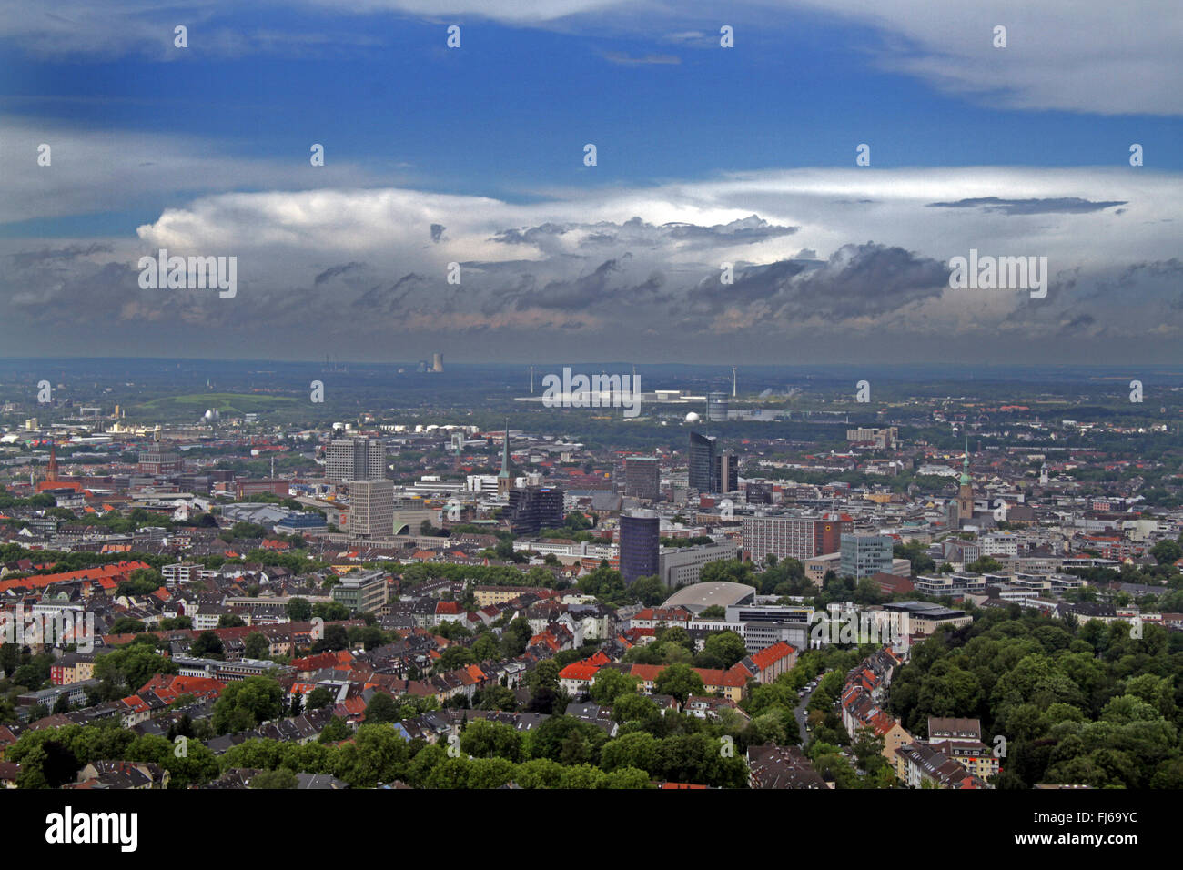 Cumulonimbus Wolke über Dortmund, Deutschland, Nordrhein-Westfalen, Ruhrgebiet, Dortmund Stockfoto