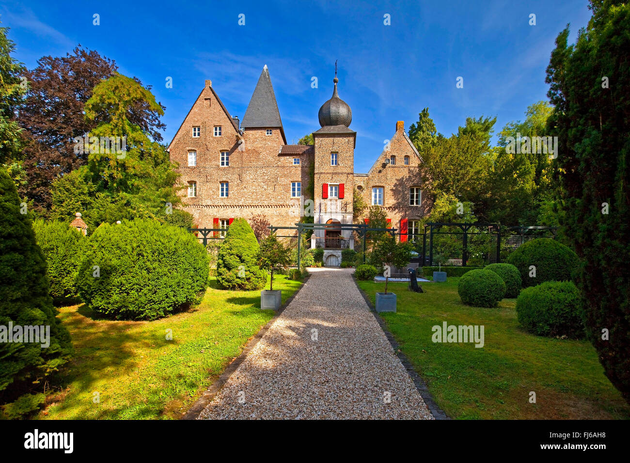 Haus Elmpt, Deutschland, Nordrhein-Westfalen, Niederrhein, Niederkruechten Stockfoto