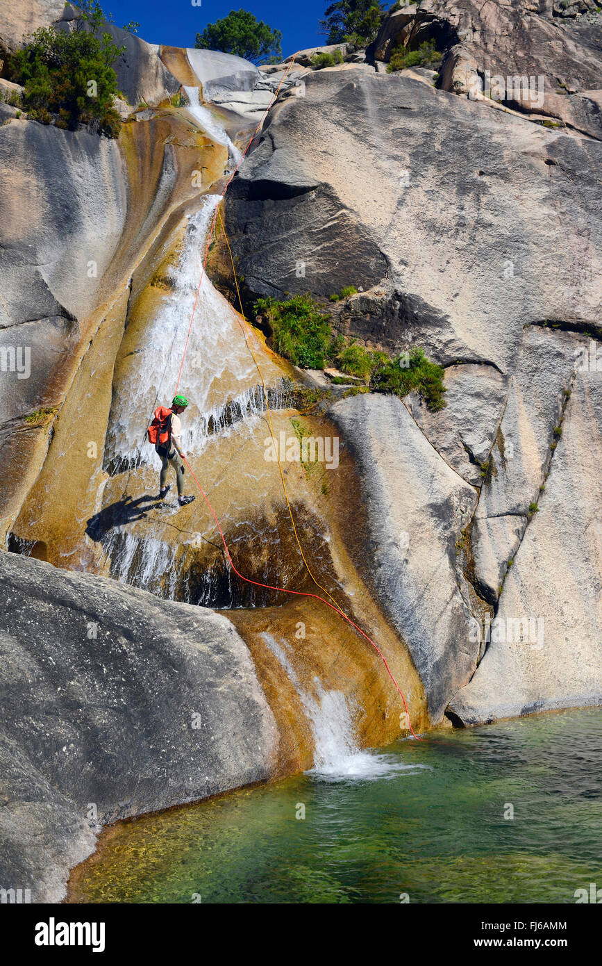 der Canyon Purcaraccia im Bavella-Gebirge, Frankreich, Corsica Stockfoto