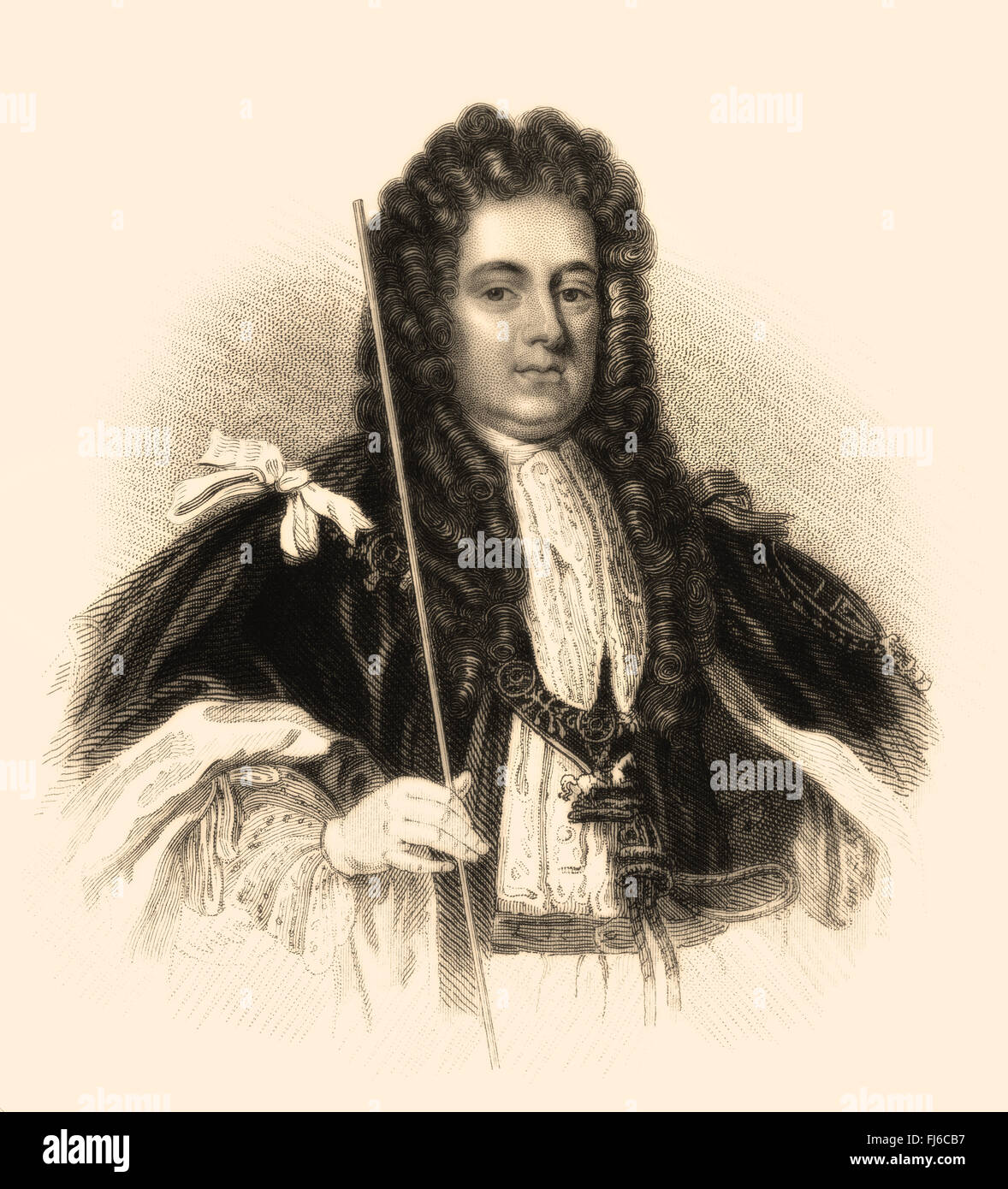 Sidney Godolphin, 1. Graf von Godolphin, 1645-1712, ein führender britischer Politiker Stockfoto