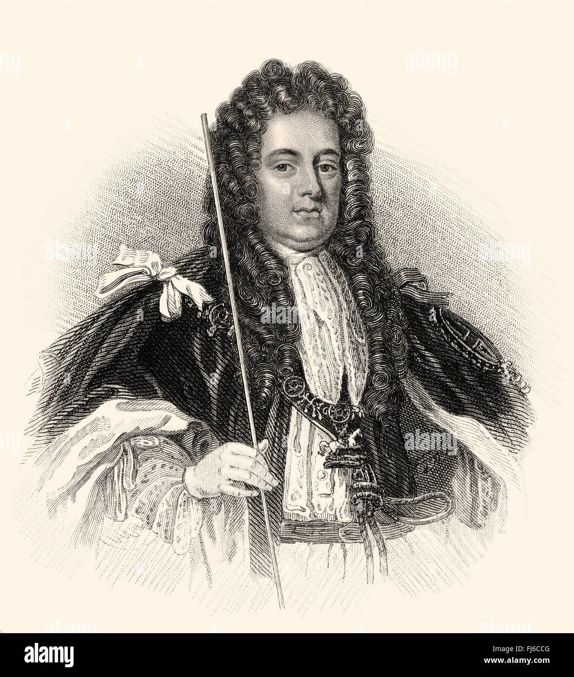 Sidney Godolphin, 1. Graf von Godolphin, 1645-1712, ein führender britischer Politiker Stockfoto