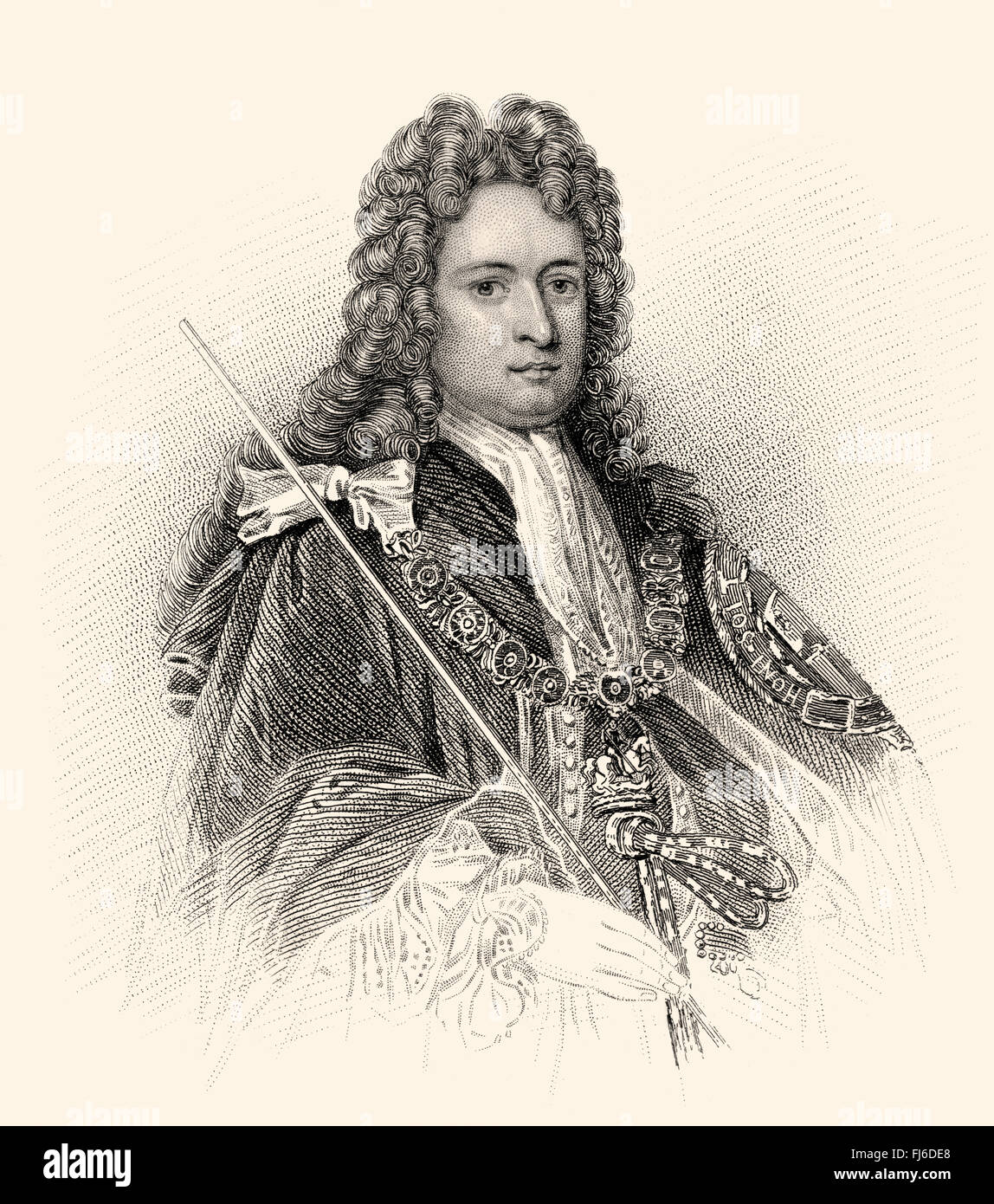 Robert Harley, 1. Earl of Oxford und Earl Mortimer, 1661-1724, ein britischer Politiker und Staatsmann Stockfoto