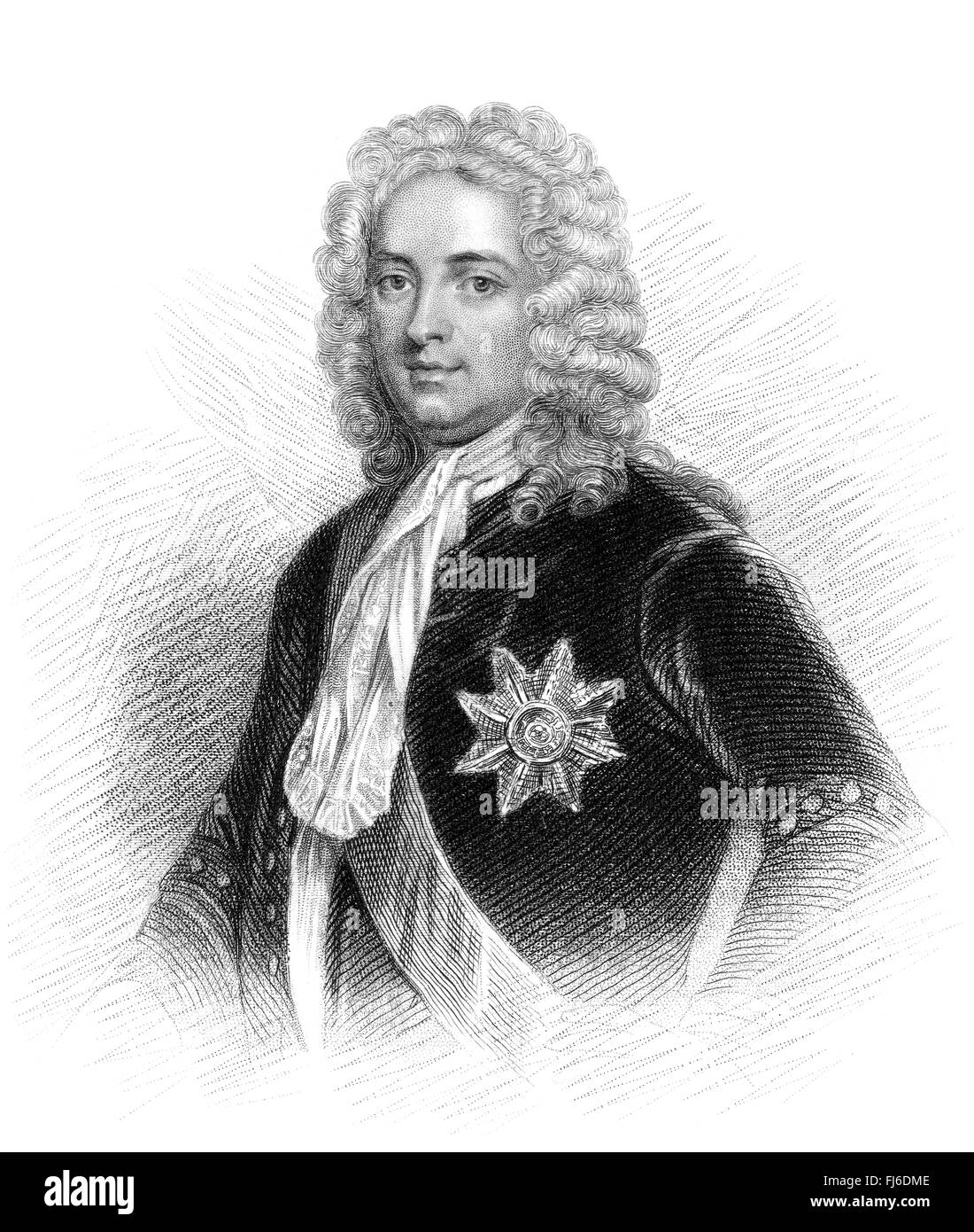 Sir Robert Walpole, 1. Earl of Orford, 1676-1745, britischer Staatsmann, der erste Premierminister von Großbritannien Stockfoto