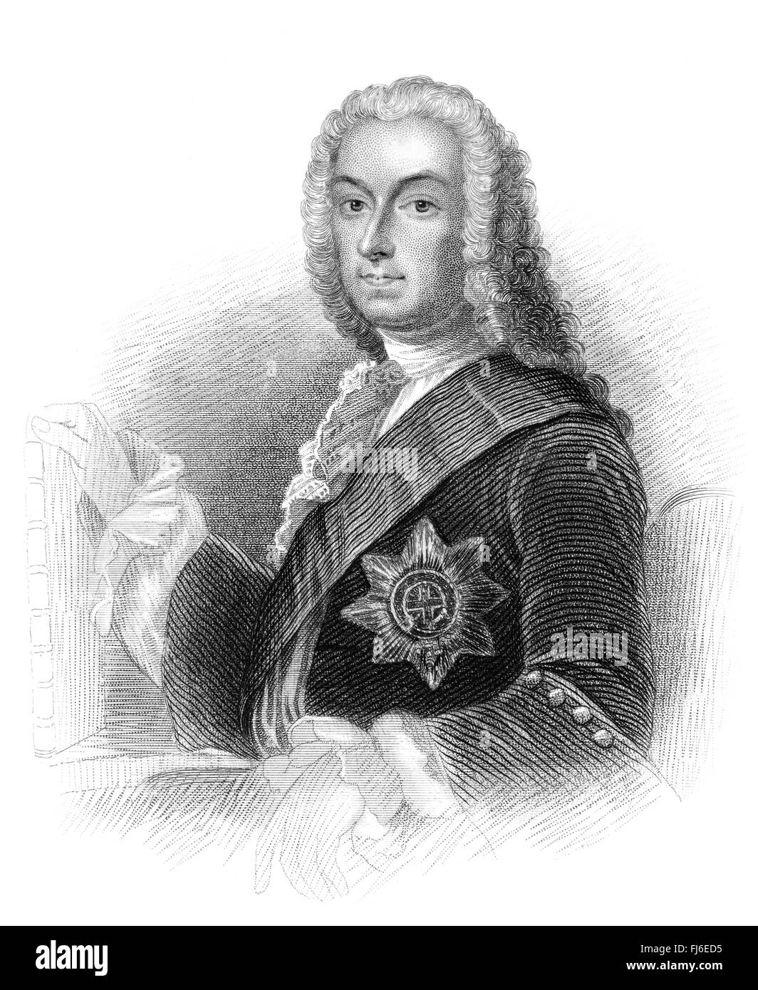 Der Rt Hon. Richard Boyle, 3. Earl of Burlington und 4. Earl of Cork, 1694-1753, englischer Architekt, Politiker und Garten d Stockfoto