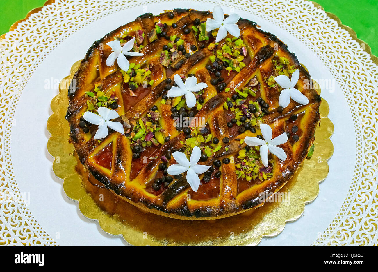 Italien Sizilien Palermo Magrì Konditorei Pistazien Kuchen Palermo Pasticceria Magrì Stockfoto