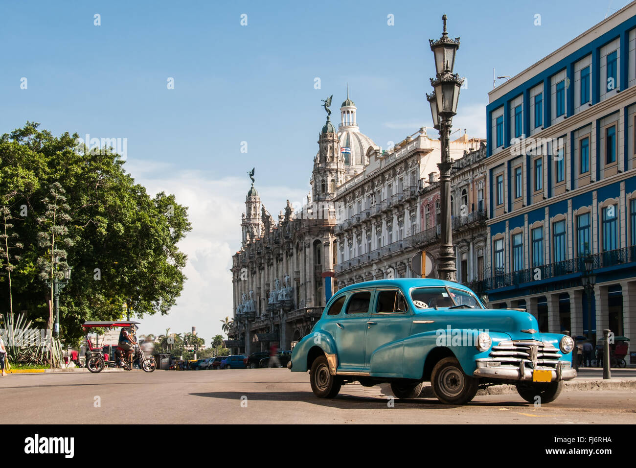 Altes Auto auf dem Platz - Havanna, Kuba. Stockfoto