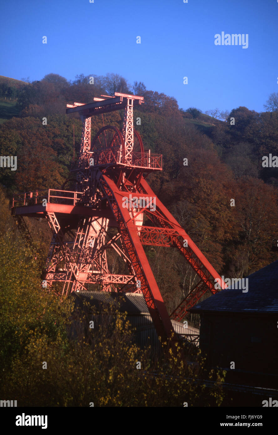 Rhondda Heritage Park Zechenhaus Turm Trehafod Rhondda Cynon Taf South Wales Valleys UK Stockfoto