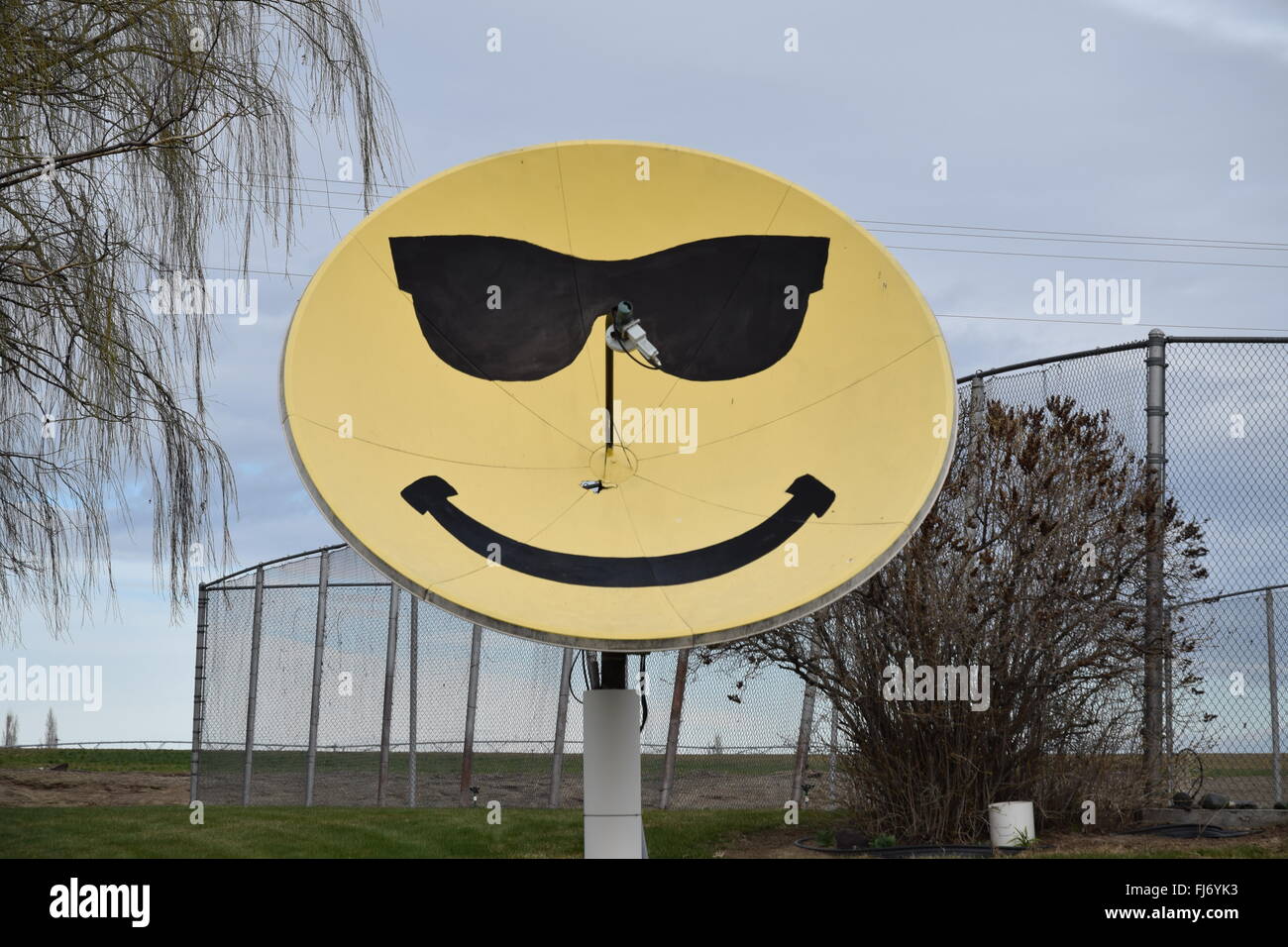 Smiley mit Schattierungen. Stockfoto