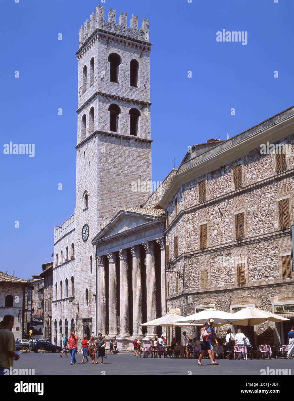 Basilica di San Francesco, Assisi, Piazza Del Comune, Provinz Perugia, Umbrien Region, Italien Stockfoto