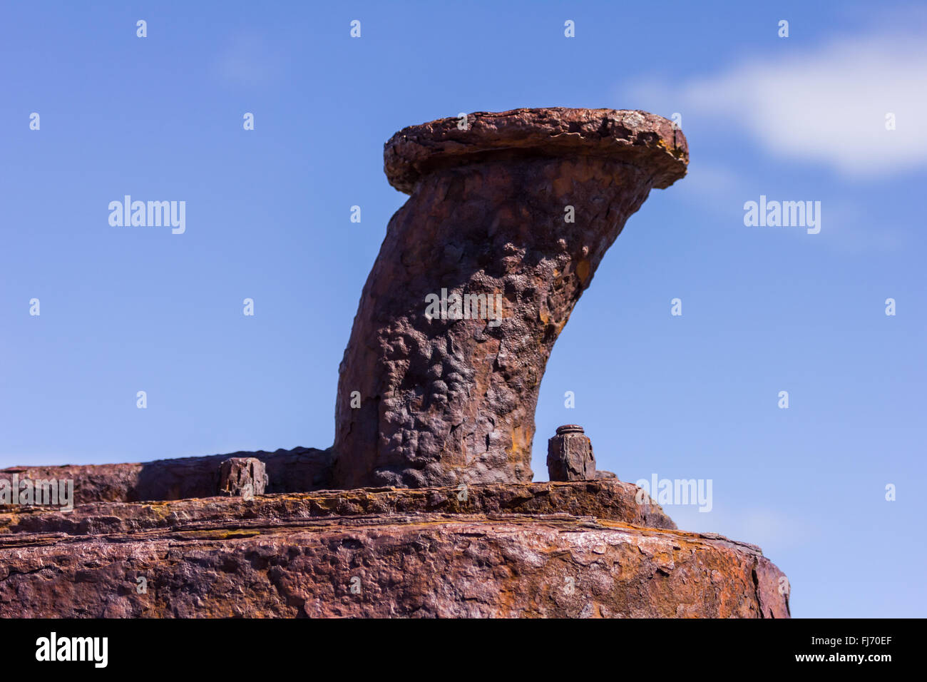 rostige Liegeplatz Hommage an Fischer in Island Stockfoto