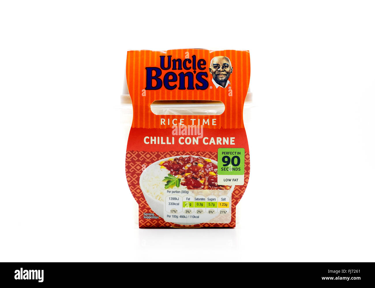 Uncle Bens Rice Zeit Mikrowelle Essen Stockfoto