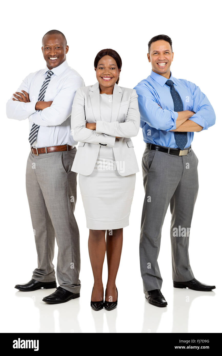 zuversichtlich multirassische Business Gruppe Arme gekreuzt Stockfoto