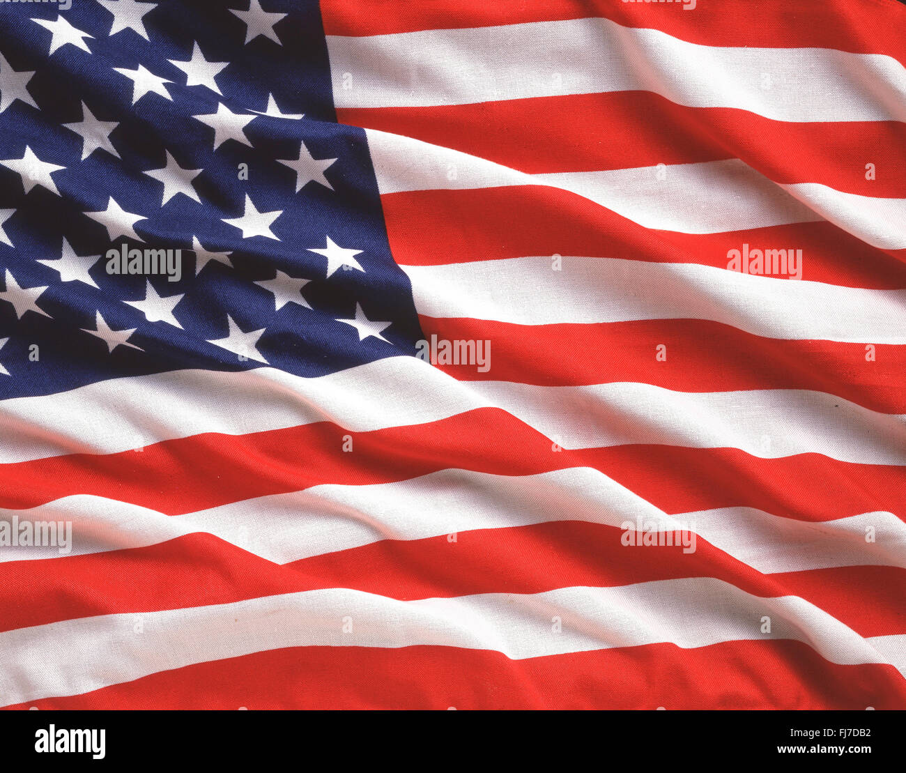 Vereinigte Staaten von Amerika "Stars And Stripes" Flagge in Studioumgebung Stockfoto