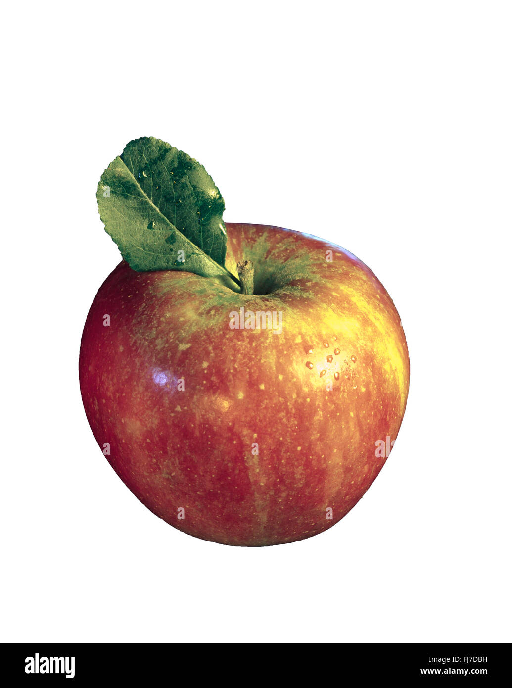 Braeburn Apfel auf weißen background.in Studioumgebung Stockfoto