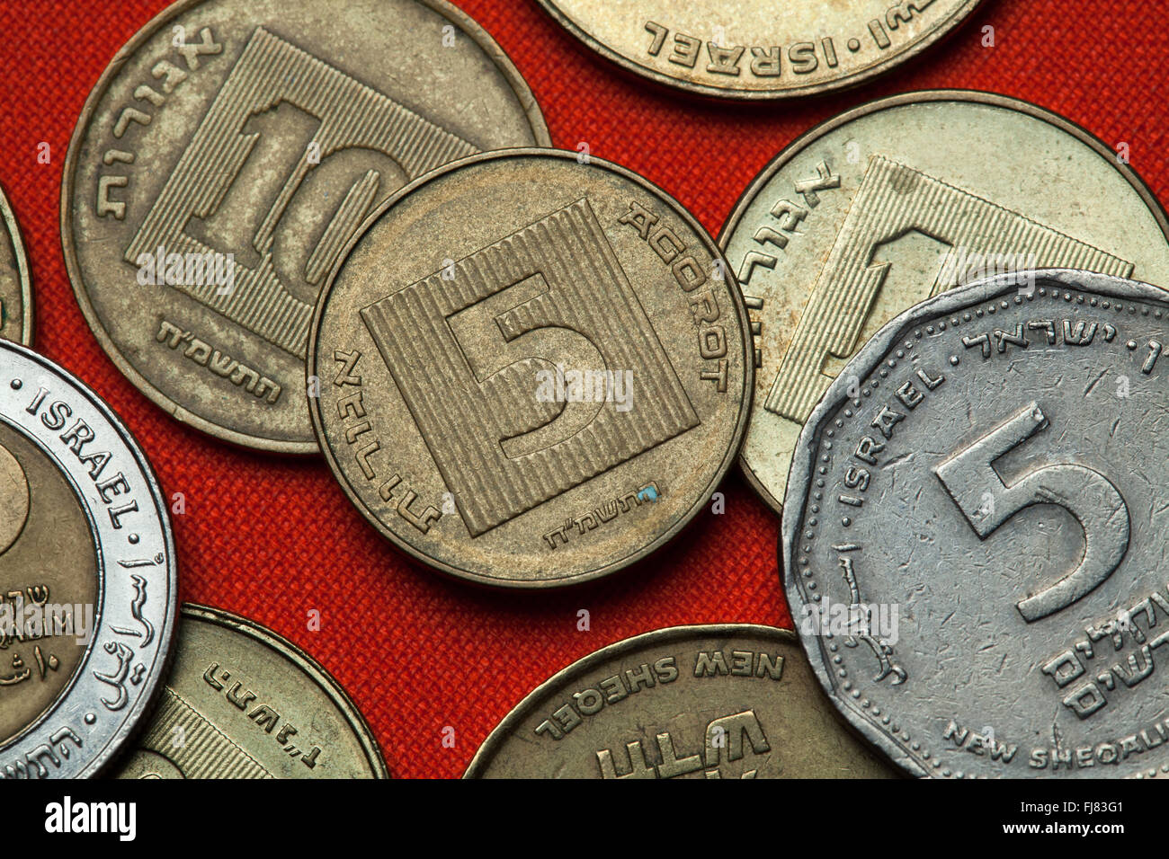 5 Israelischer Schekel-Münze Auf Weißem Hintergrund Lizenzfreie Fotos,  Bilder und Stock Fotografie. Image 20550426.