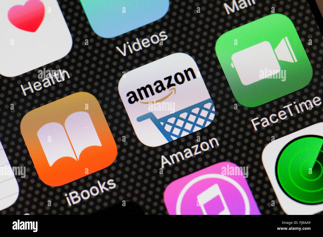 Amazon app auf dem iPhone Bildschirm - USA Stockfoto
