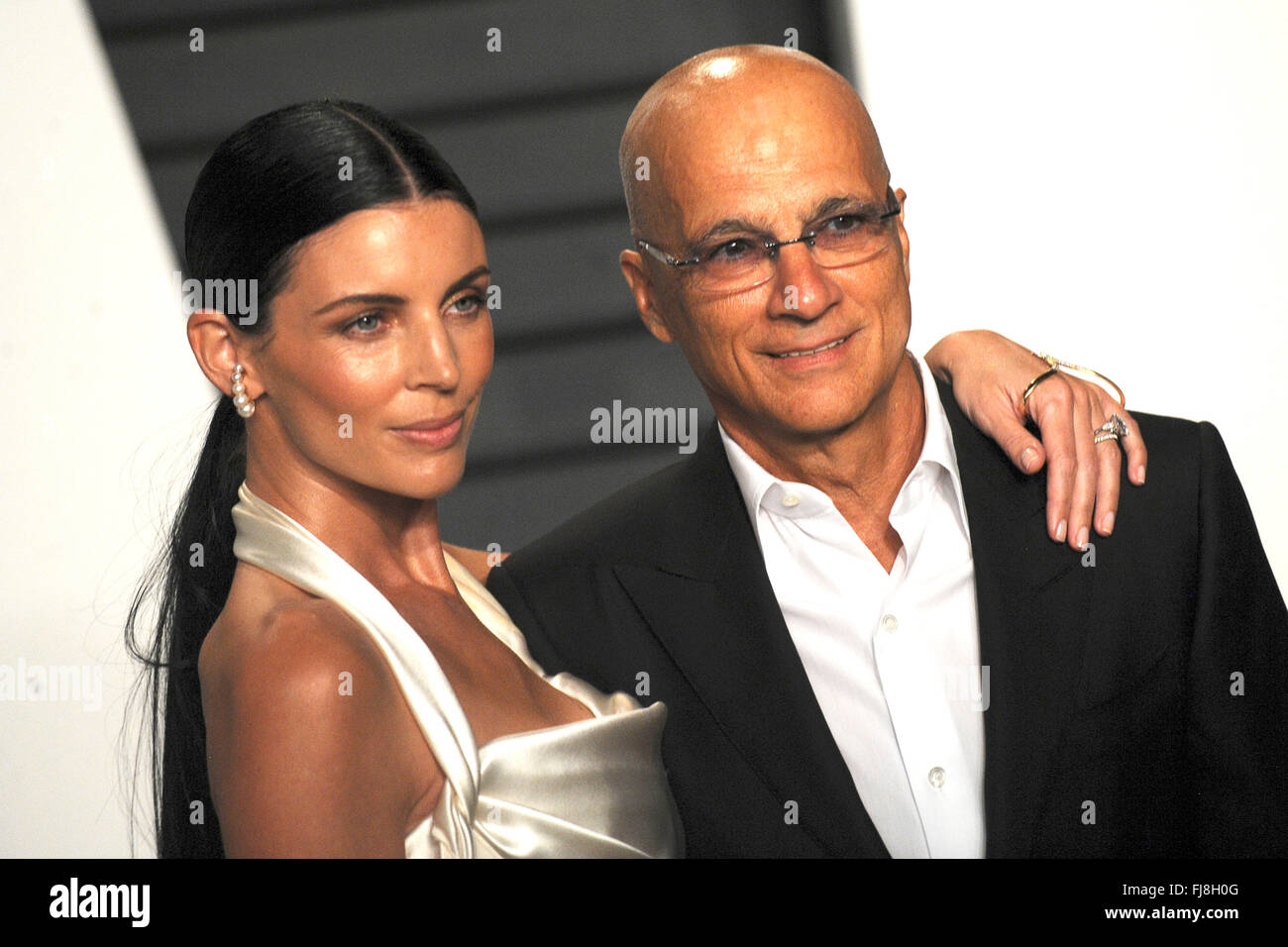 Liberty Ross und Jimmy Iovine Teilnahme an die 2016 Vanity Fair Oscar Party gehostet von Graydon Carter im Wallis Annenberg Center für darstellende Künste am 28. Februar 2016 in Beverly Hills, Kalifornien. Stockfoto