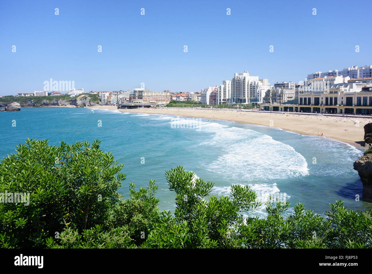 Frankreich, Biarritz: Strand und casino Stockfoto
