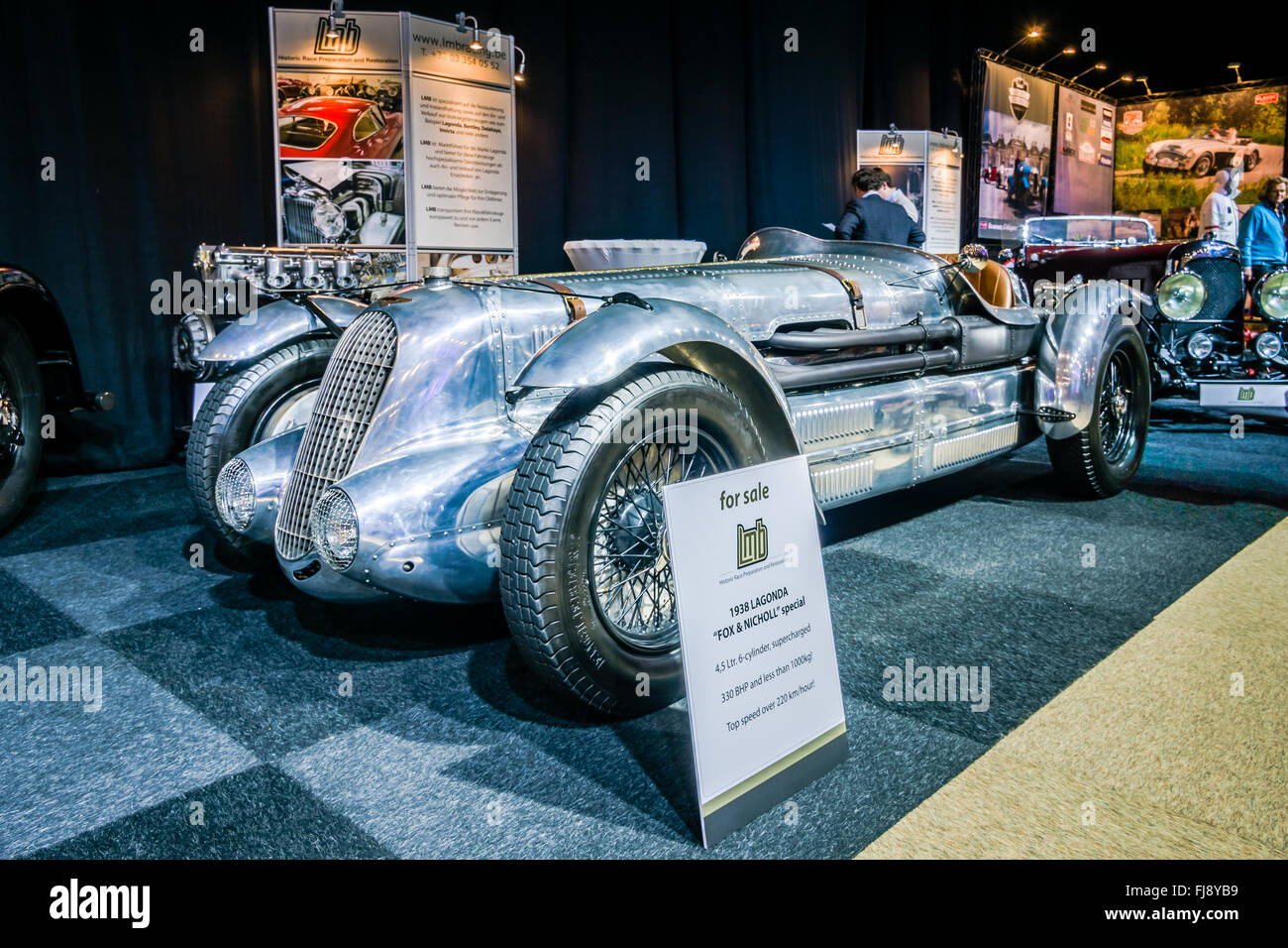 Rennwagen Lagonda 4,5 Liter Fox & Nicholl, 1938. Stockfoto