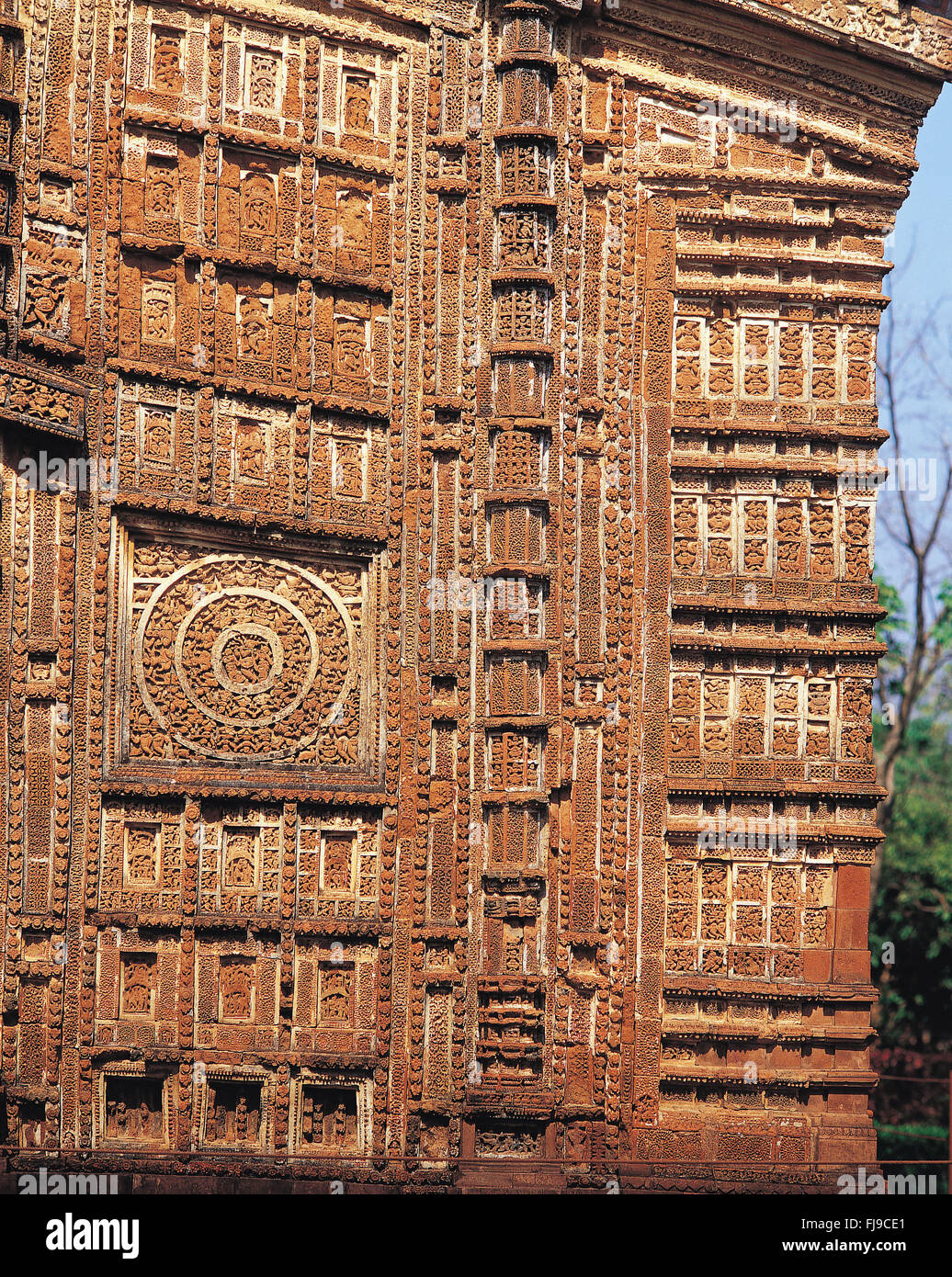 Terrakotta Tempel Wand, Bishnupur, bankura, West Bengal, Indien, Asien - rup 195387 Stockfoto
