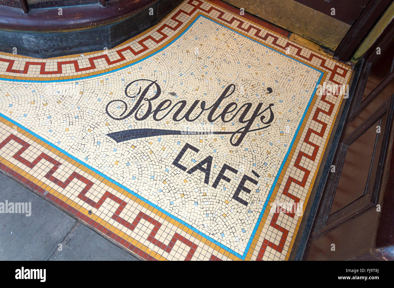 Bewley es Cafe berühmten Café Eingang Detail, Dublin, Irland Stockfoto