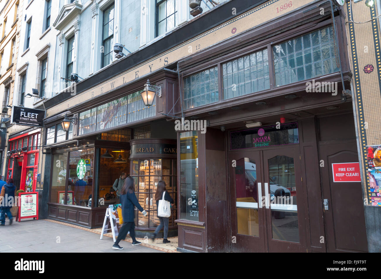 Bewley es Cafe berühmten Café Eingang Fassade, Dublin, Irland Stockfoto