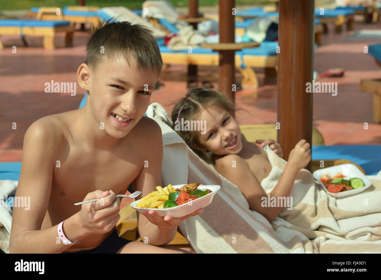 Bruder und Schwester Stockfoto