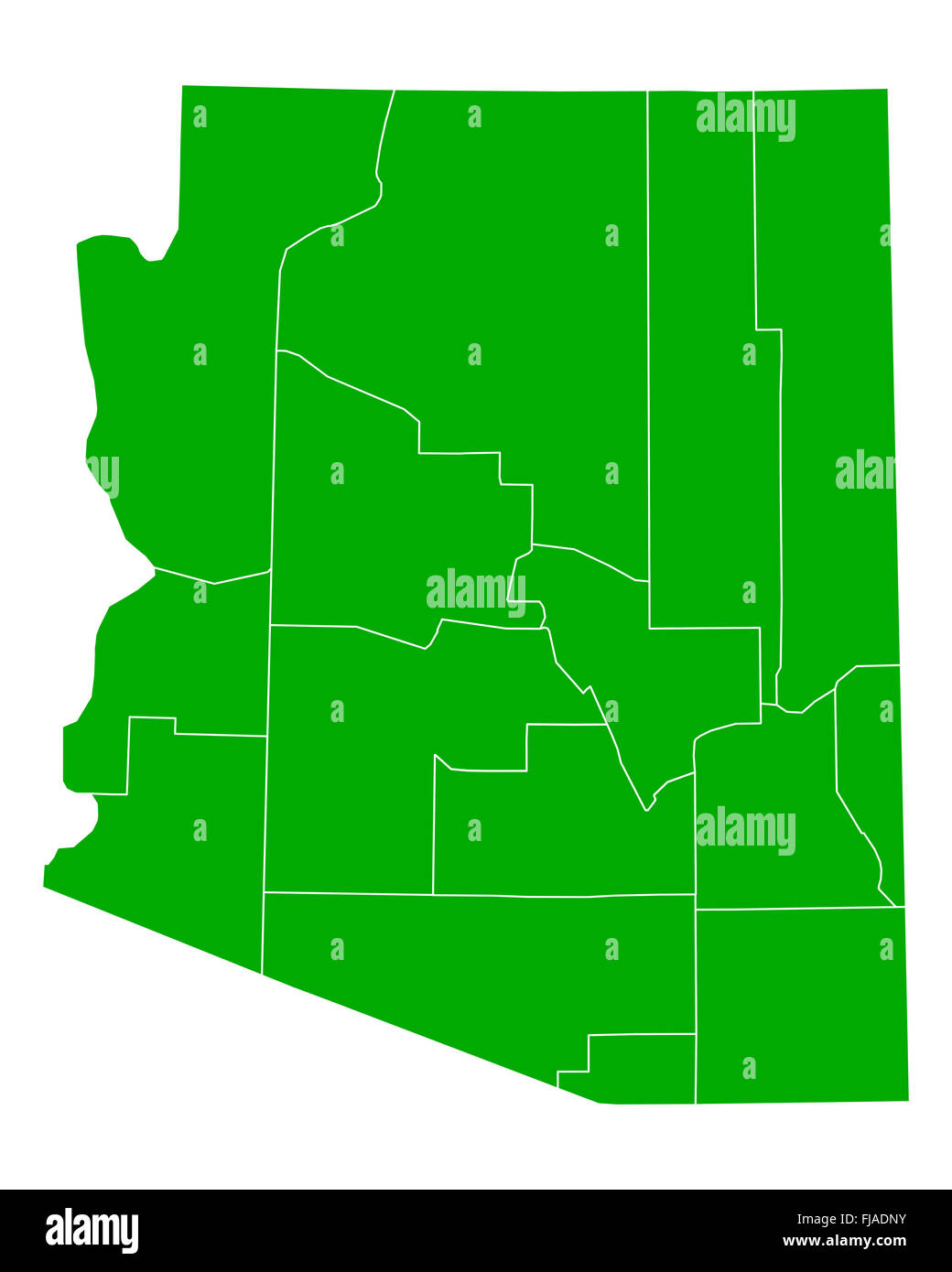 Karte von Arizona Stockfoto