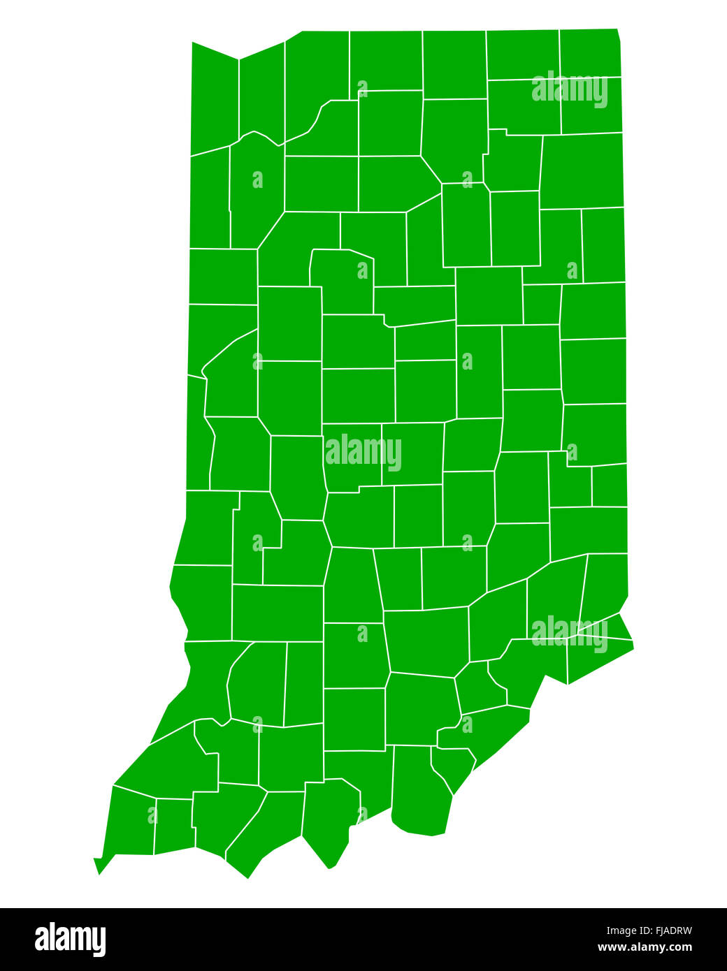 Karte von Indiana Stockfoto