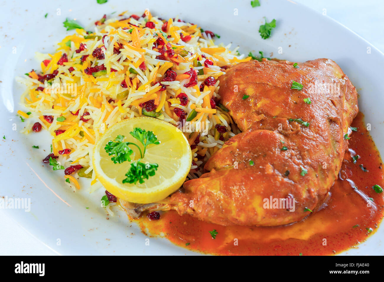 Persische/iranische Essen Stockfoto