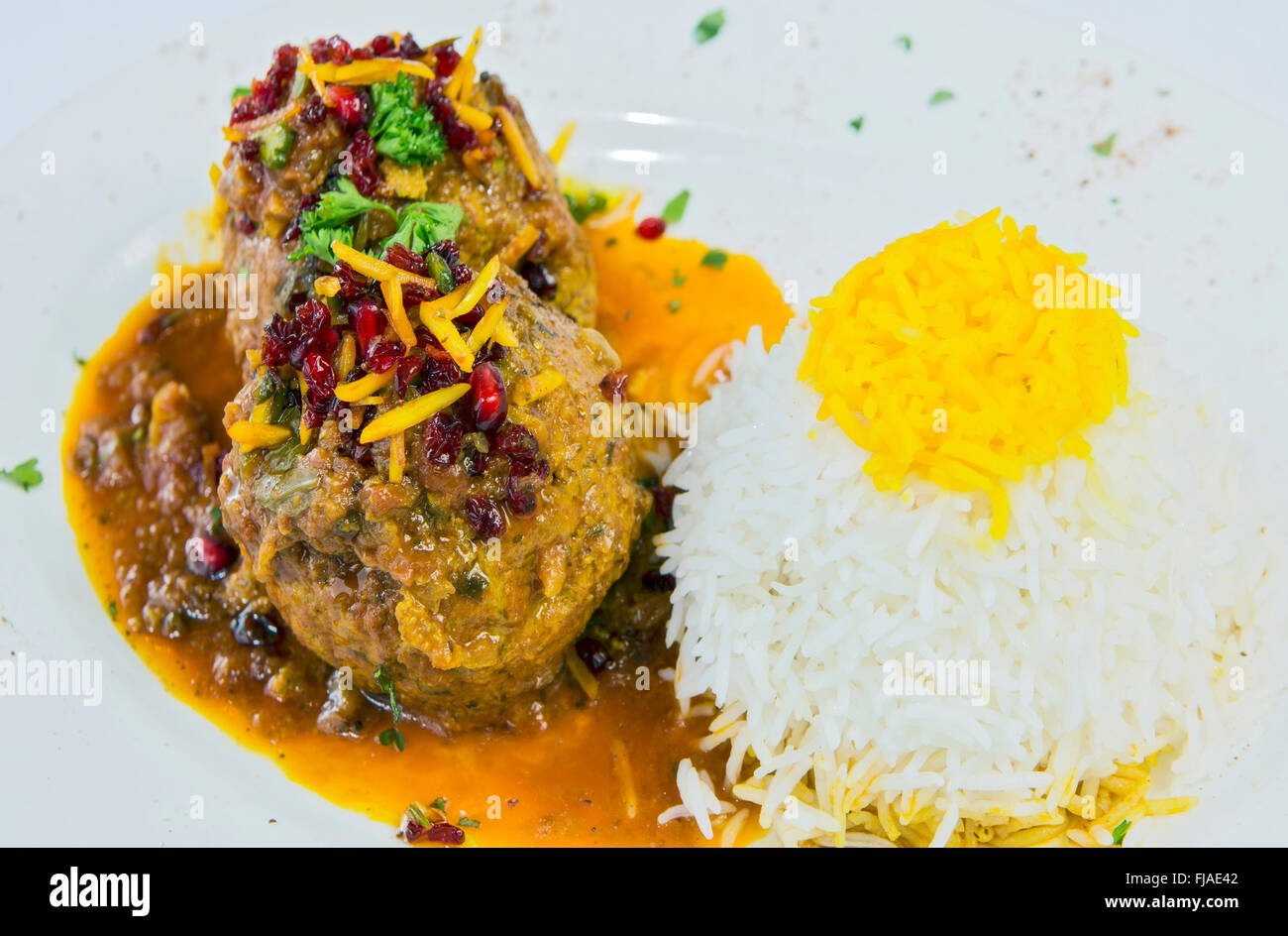 Persische/iranische Essen Stockfoto