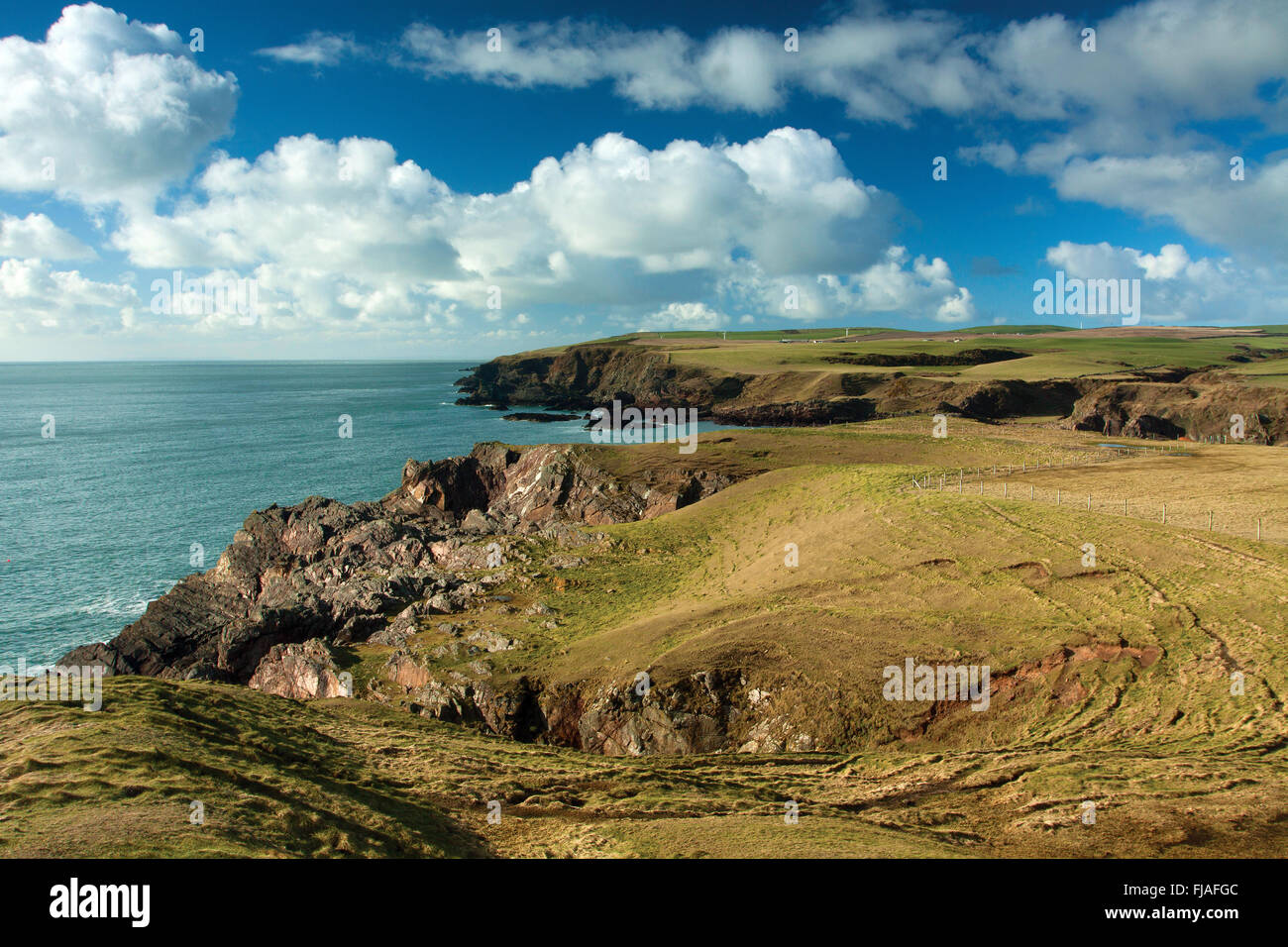 Mull of Galloway von oben West Tarbert, Galloway Stockfoto