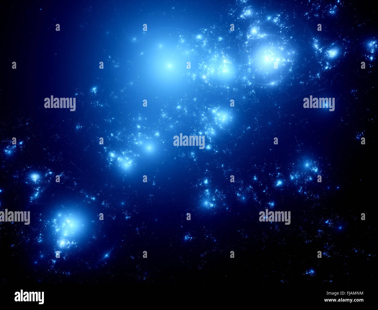 Junge Sterne im Weltraum, computergenerierte Hintergrund Stockfoto
