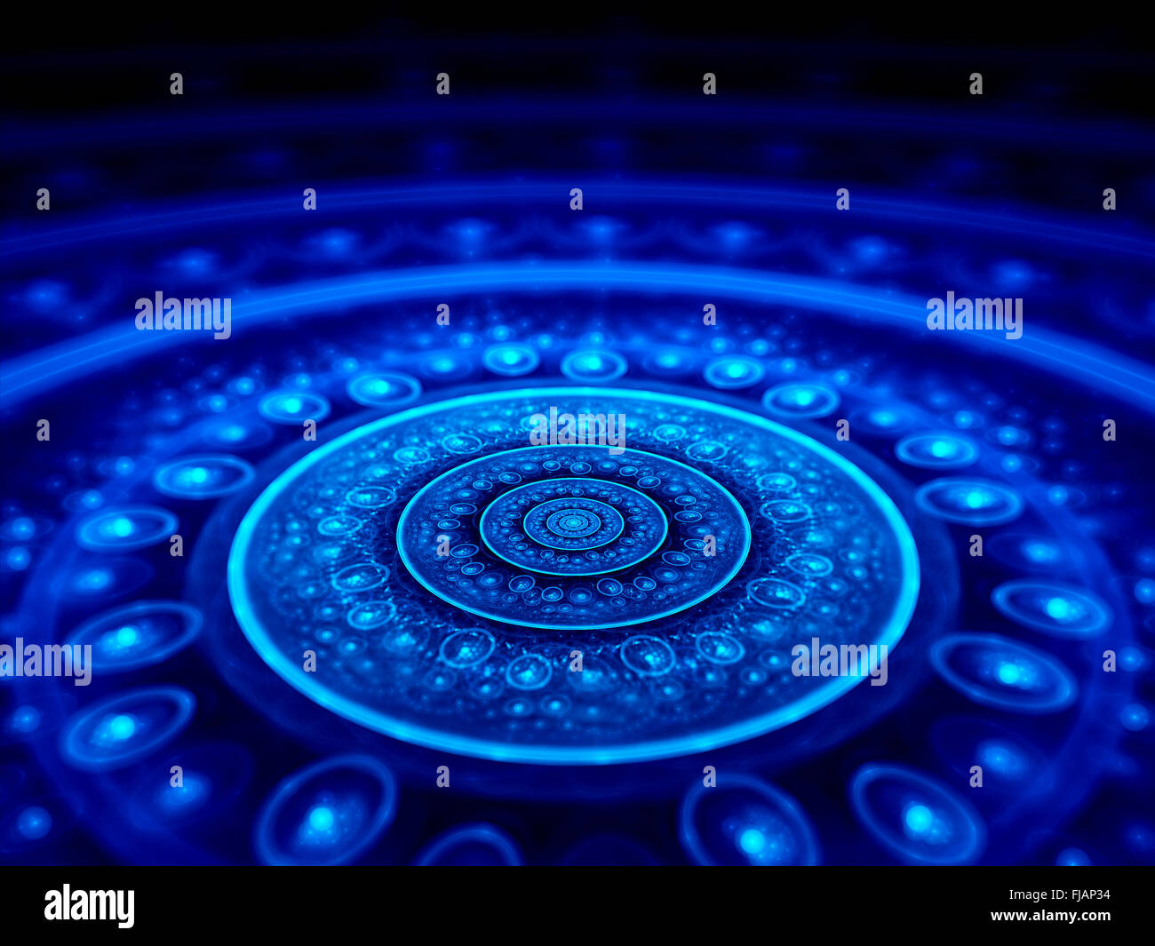 Spirituelle blauen Sterne Tor, Computer generierte abstrakten Hintergrund Stockfoto