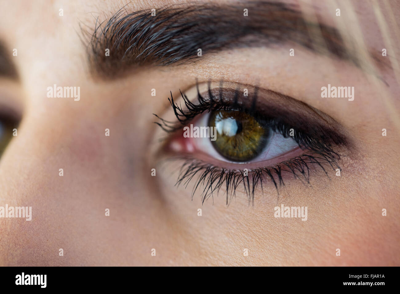 Nahaufnahme eines Womans Auges Stockfoto