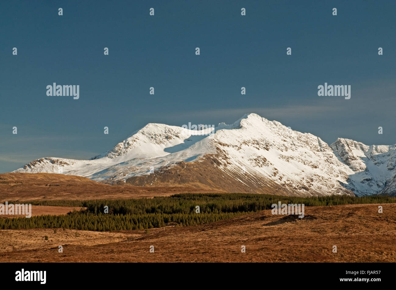 Schneebedeckten Cullins von Glen spröde Stockfoto