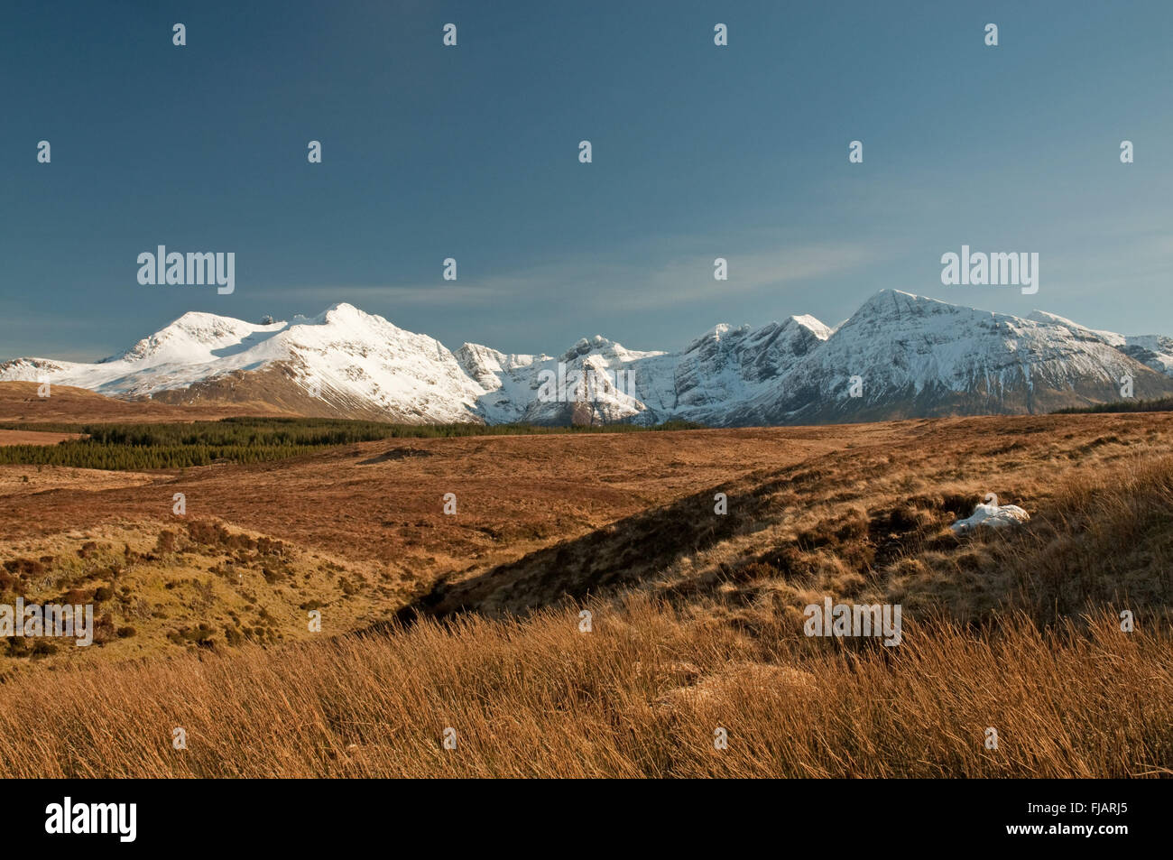 Schneebedeckten Cullins von Glen spröde Stockfoto