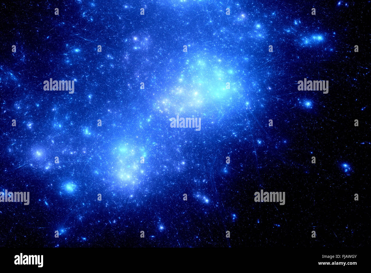 Sterne im Weltraum, Computer generierte Fraktale Hintergrund Stockfoto