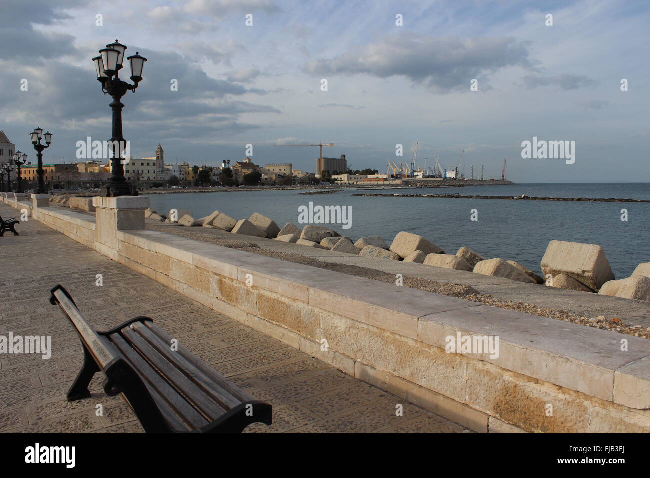 Bari am Meer Stockfoto