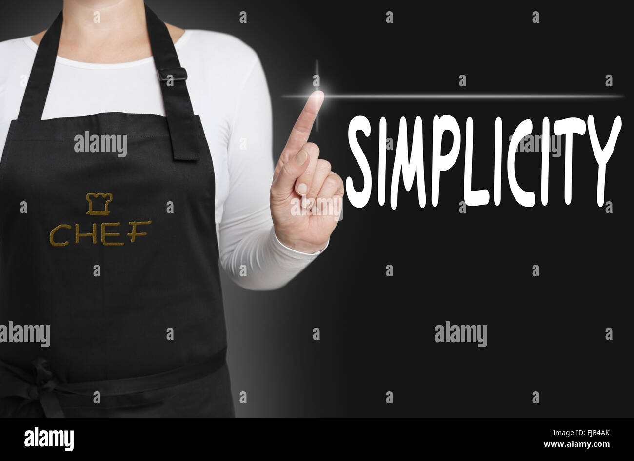 Küchenchef ist Einfachheit Touchscreen gesteuert. Stockfoto