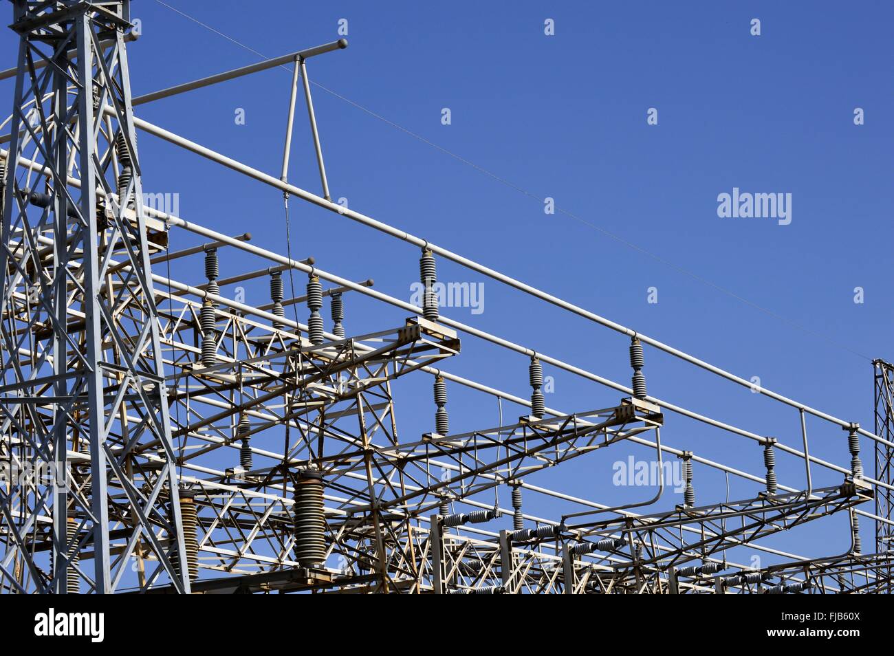 Strom Vertriebsstrukturen. Abstrakte Technologie Stockfoto