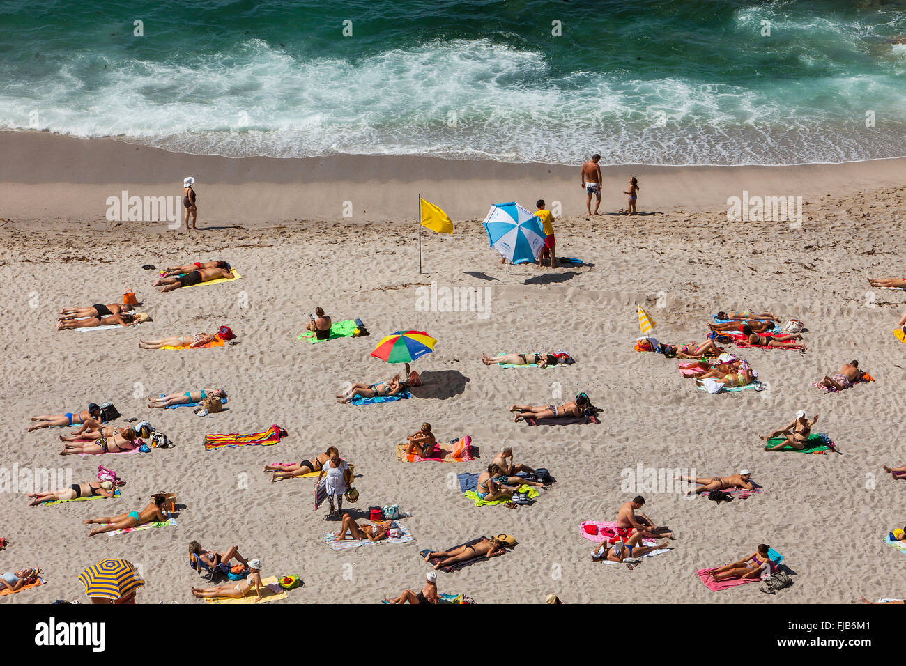 Riazor Strand, Coruña Stadt, Galicien, Spanien Stockfoto